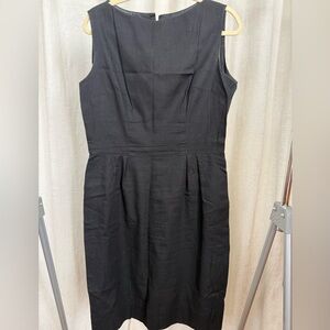 1950s VOLUP VINTAGE BLACK WIGGLE DRESS XL